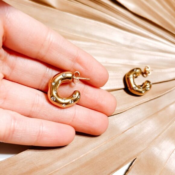 bohemian stud earrings A262 - Picture 4 of 5